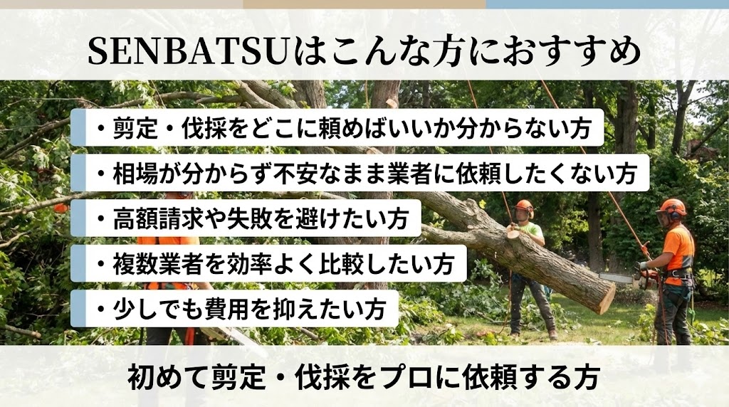 SENBATSUとは?剪定・伐採を一括見積りできる国内最大級ポータルサイト