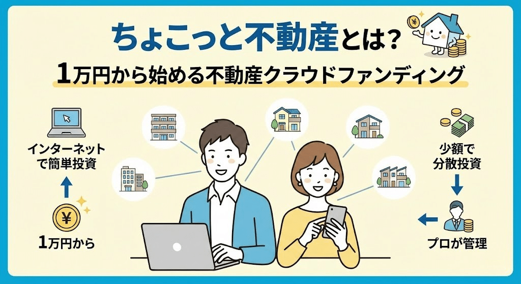 ちょこっと不動産の仕組みを解説するイラスト