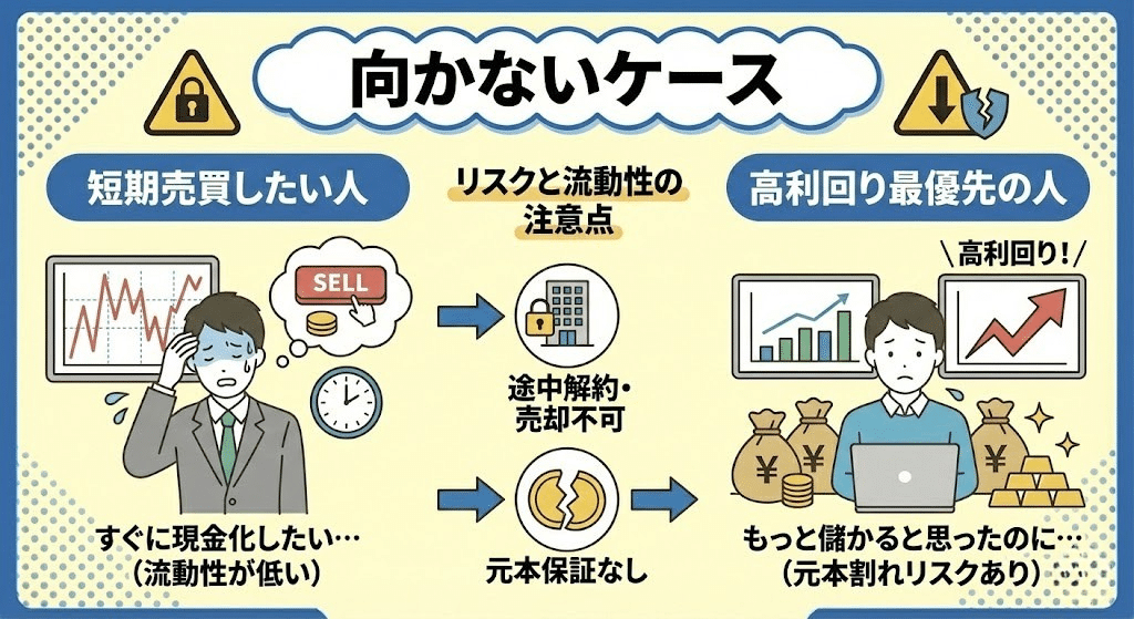 ちょこっと不動産に向かない人を解説する図