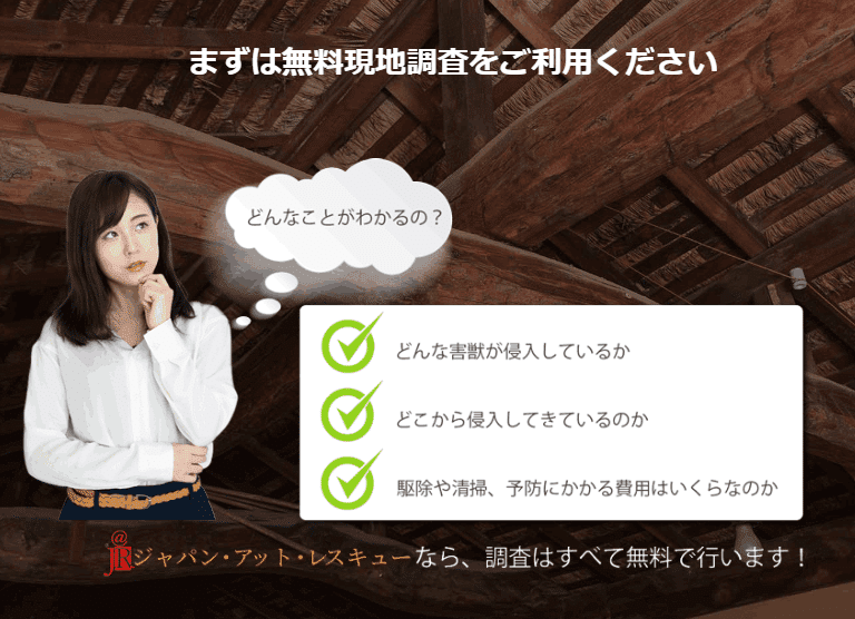 ジャパンアットレスキュー しろあり 無料調査