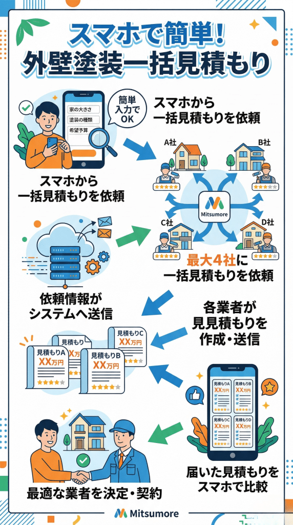 ミツモアの一括見積もりの仕組み