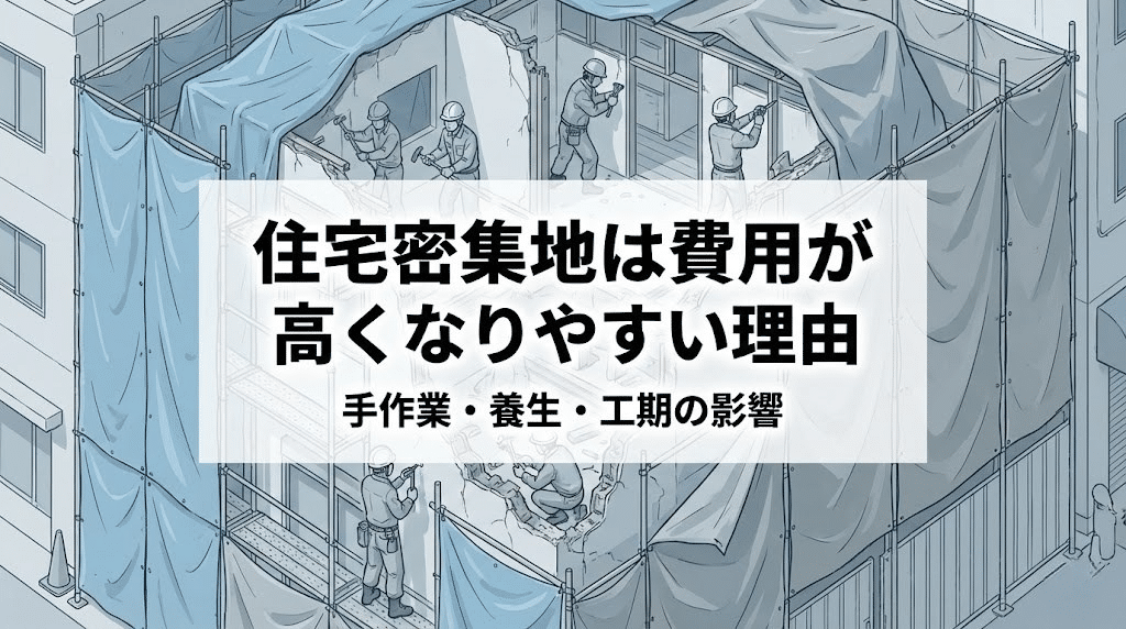 住宅密集地の解体工事で費用が高くなりやすい理由は!