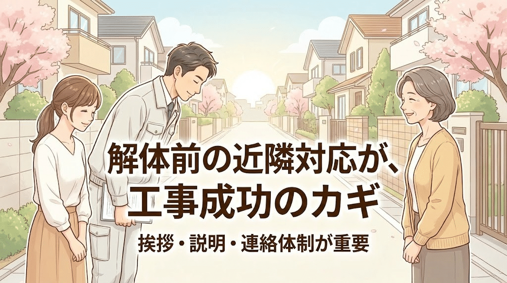 解体工事前の近隣対応のポイント