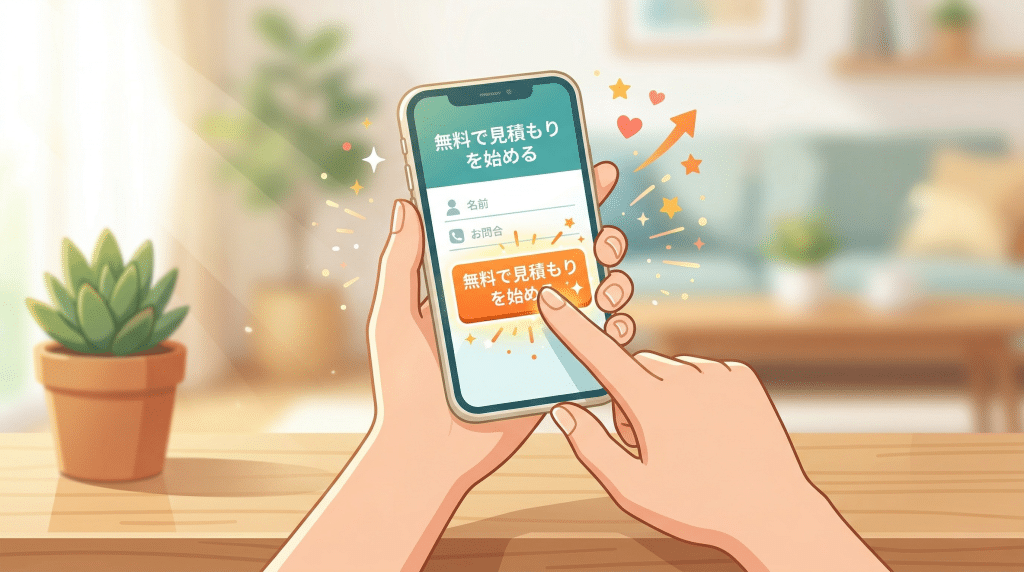 解体工事の無料見積もりを申し込むイラスト