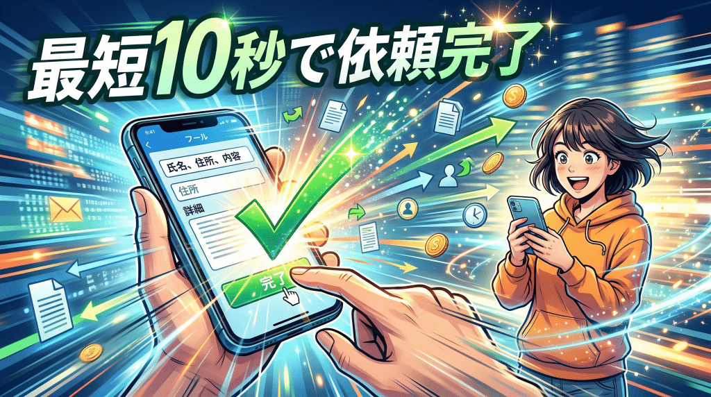 短時間で見積もり依頼できるイラスト