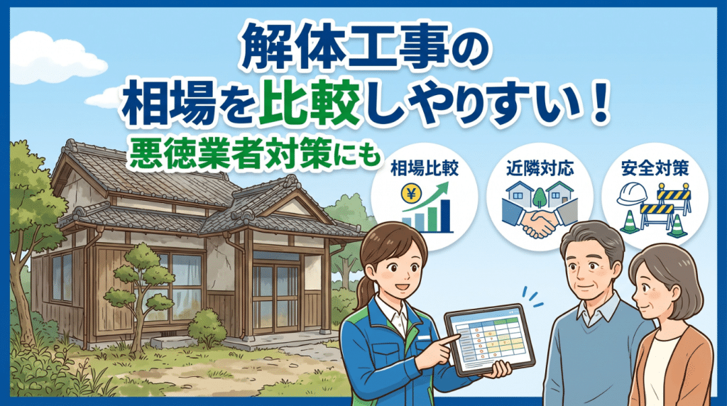 解体工事の相場比較と安心相談