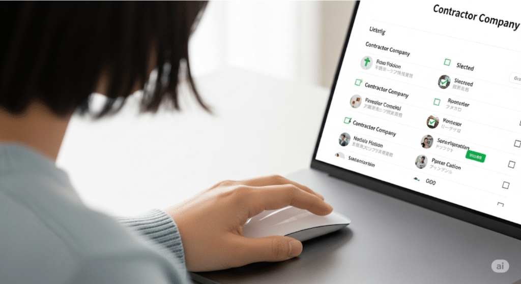 STEP2:希望する会社を選んで一括見積もり依頼