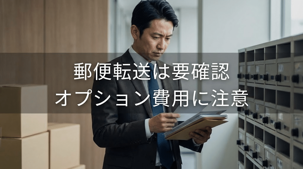 郵便転送ルールを確認するイメージ