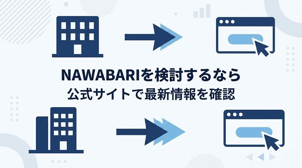 NAWABARI公式確認を促すまとめ画像