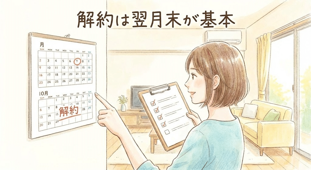 ハローストレージの解約は申請翌月末が基本となる