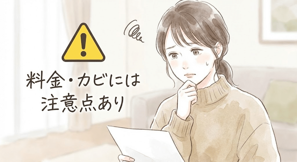 ハローストレージには料金やカビに関する注意点がある