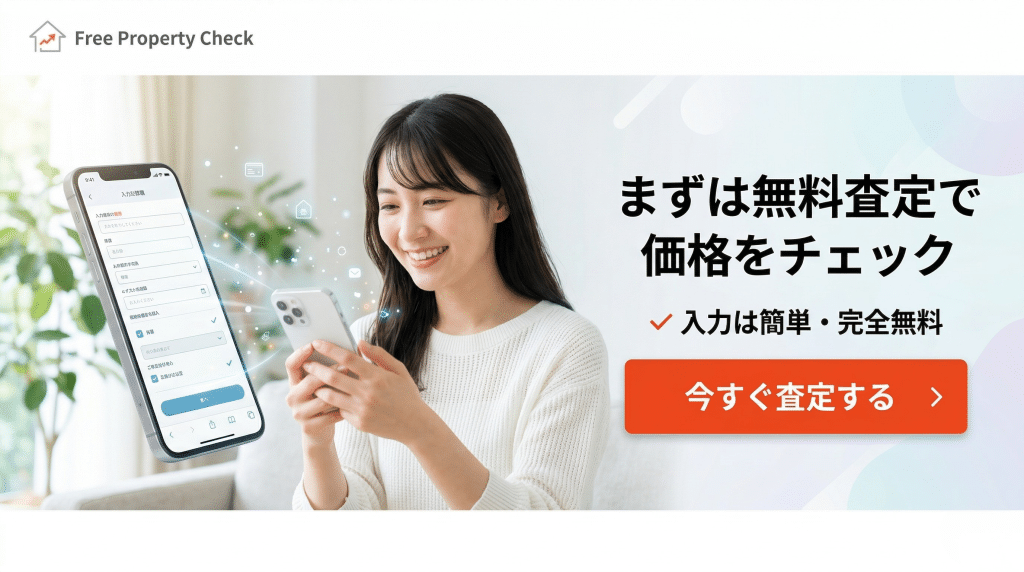 無料査定をスマホで申し込むイメージ