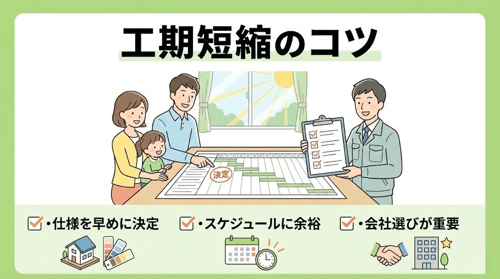 新築工期を短縮するコツ