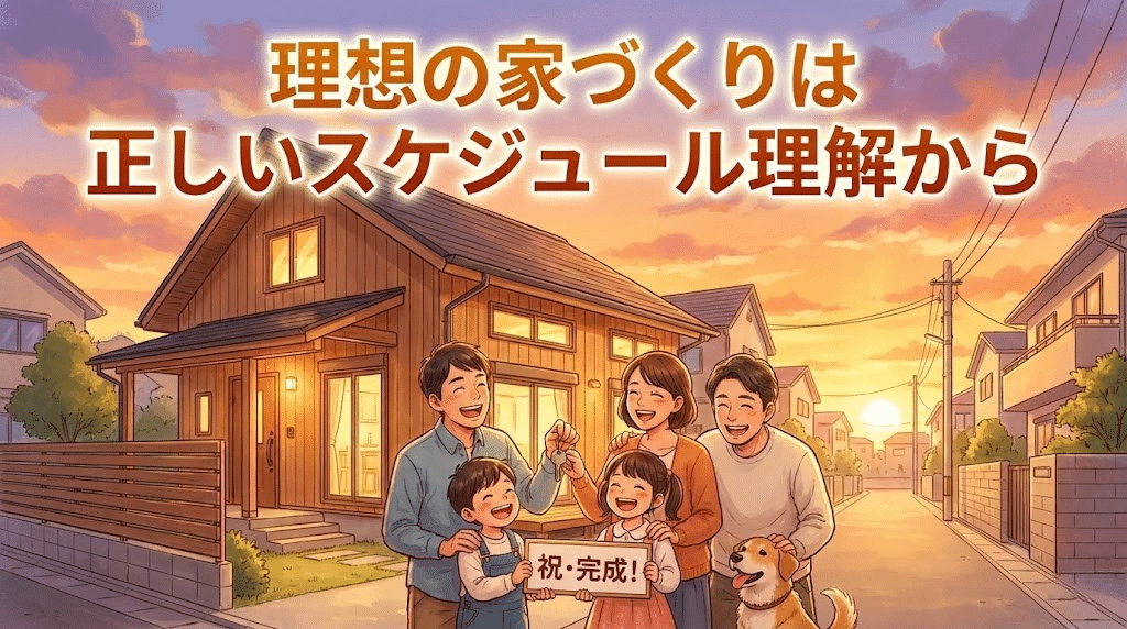 新築住宅完成を祝う家族