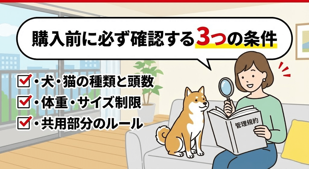 ペット可マンション購入で必ず確認すべき条件は?