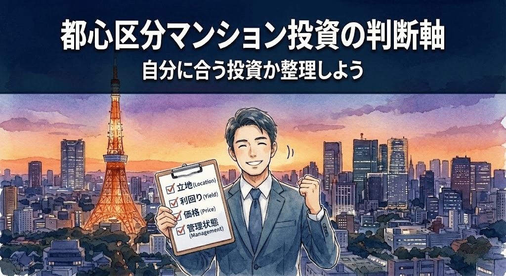 都心の区分マンション投資が自分に向いているか判断するチェックイメージ