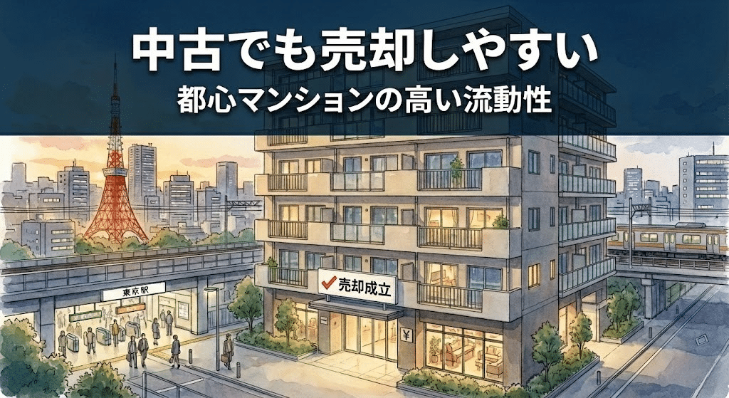 東京都心の中古区分マンションは投資物件として売却しやすいイメージ