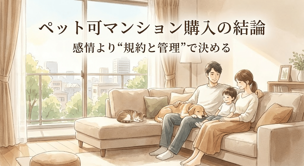 ペット可マンション購入で重視すべき結論