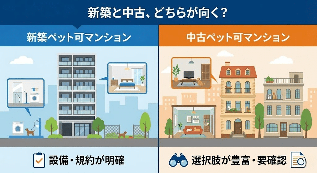 新築と中古ではどちらが向く?マンション購入の考え方