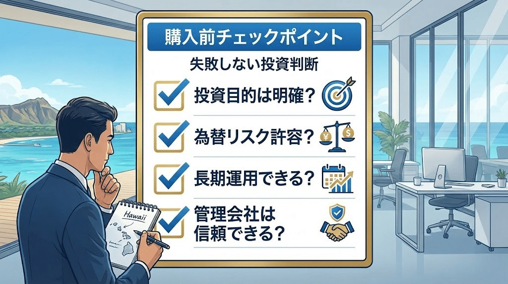 ハワイ不動産投資を検討・チェックリスト