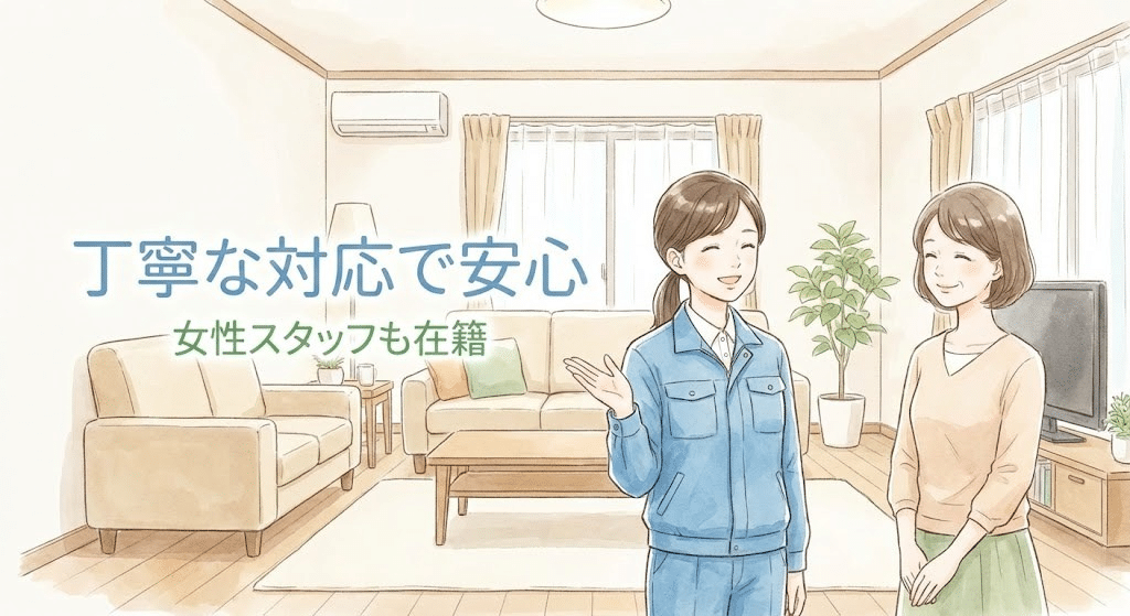 女性スタッフ対応で安心できたという口コミ