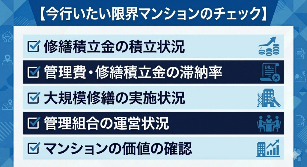 今行いたい限界マンションのチェック