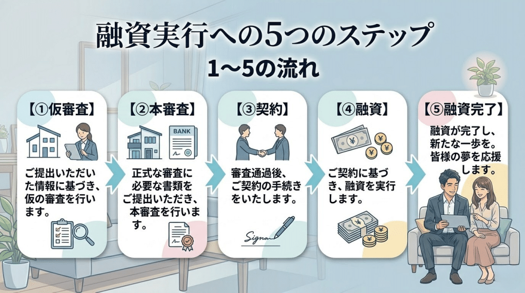 ジャストサポートの申し込みから融資までの流れ