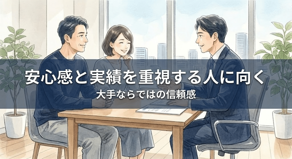 安心感と実績を重視して住友不動産ステップで不動産売却を検討する人のイメージ