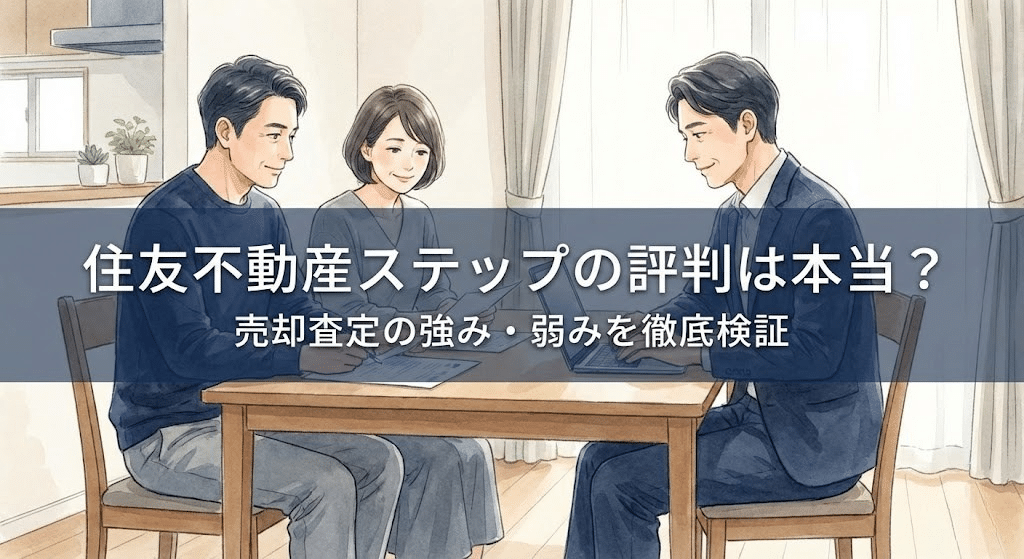 住友不動産ステップの評判と口コミをもとに売却査定の強みと弱みを検証するイメージ