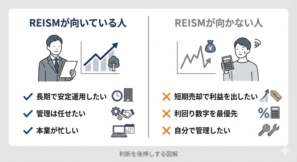 REISMが向いている人・向いていない人は?
