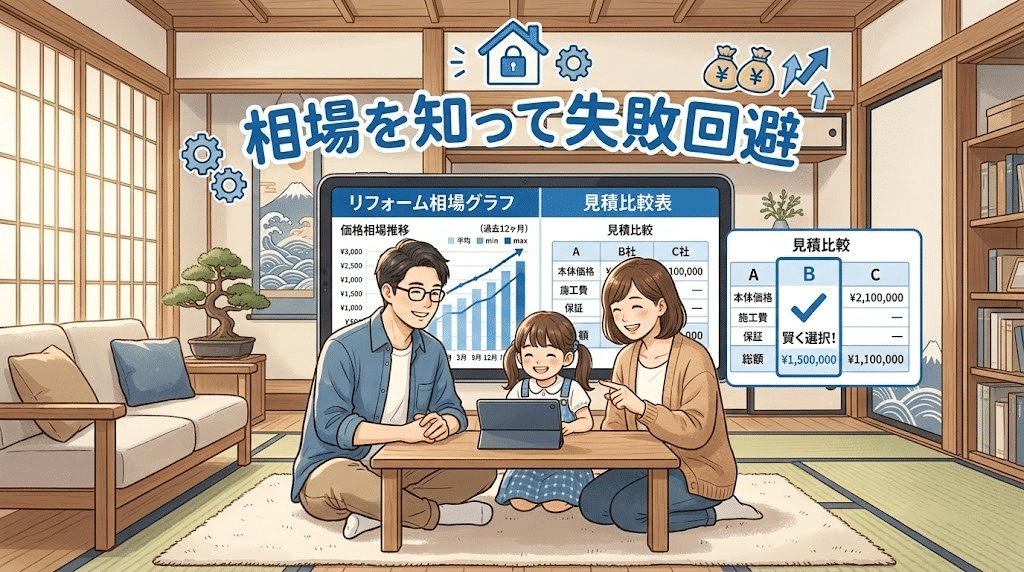 リフォーム相場を把握する重要性のイメージ