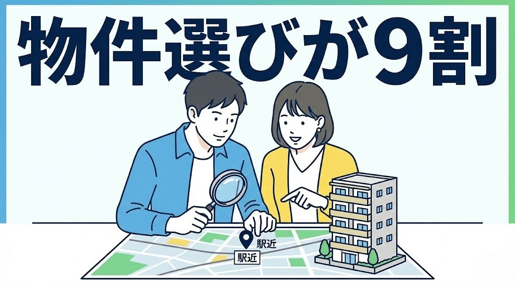 立地重視で物件選びをするイメージ
