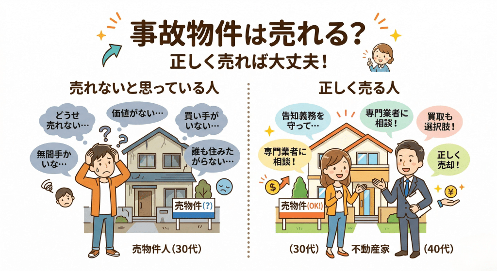 事故物件は売れるのか悩むイメージ
