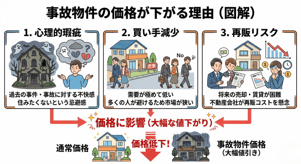 事故物件の価格が下がる理由