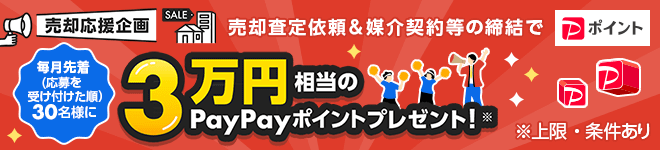 毎月先着30名様に3万円相当のPayPayポイントプレゼントキャンペーン中