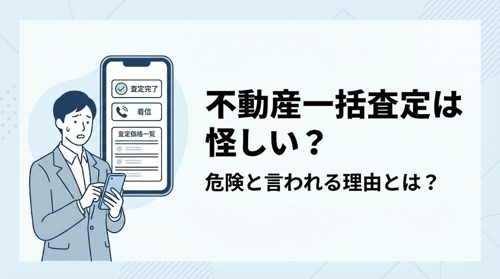 不動産一括査定に不安を感じている人のイメージイラスト