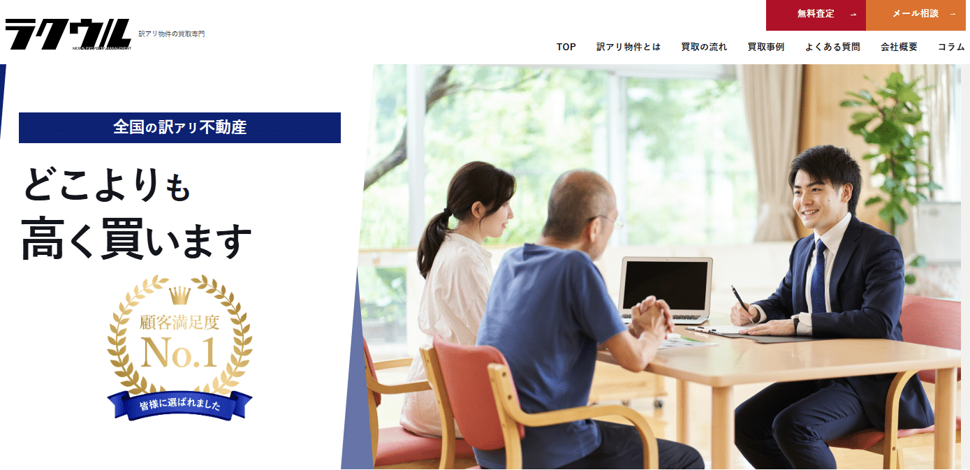 ラクウルの評判ってのどう?事故物件買取業者のメリット・デメリット、共有持ち分物件売却相談なら、不動産買取の実績を徹底解説