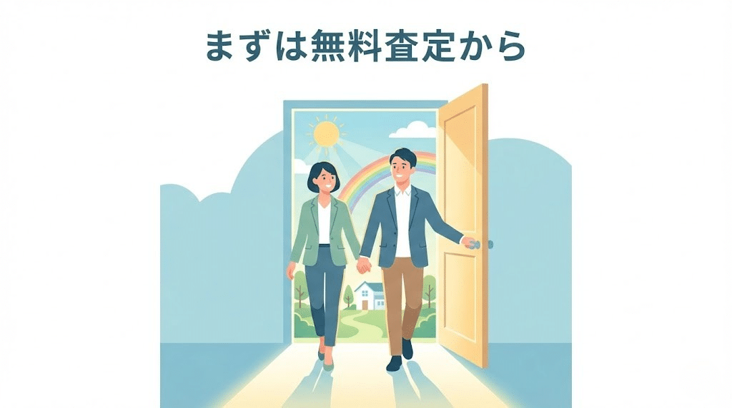 不動産売却に向けて無料査定を検討するイメージ