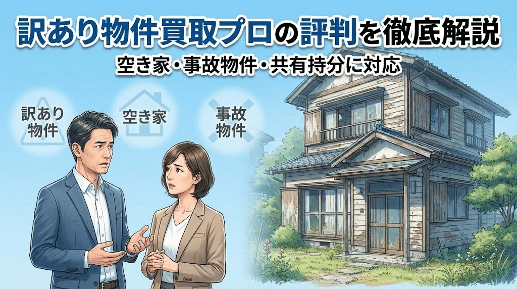 訳あり物件買取プロの評判と事故物件・空き家買取のイメージ