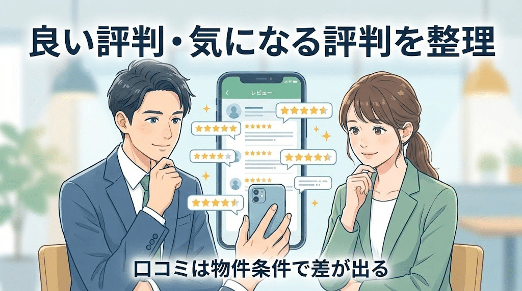訳あり物件買取プロの口コミ評価イメージ