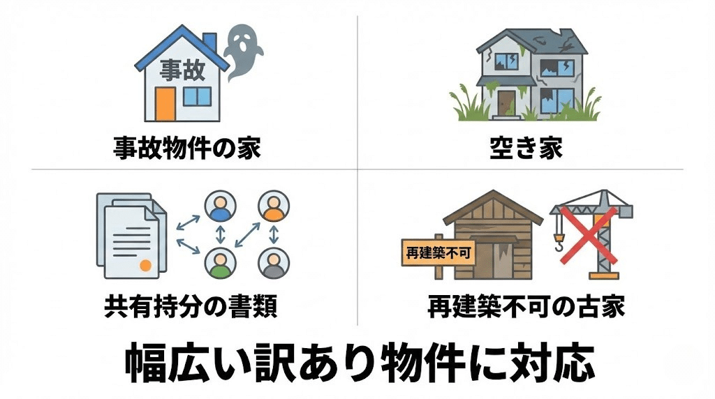 訳あり不動産相談所が対応する物件例