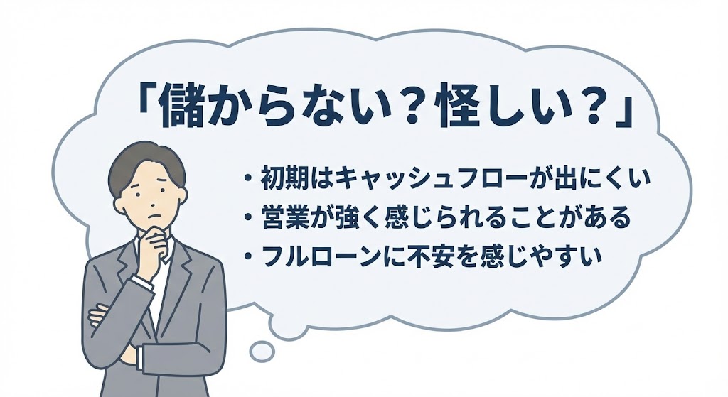RENOSYは「儲からない」「怪しい」