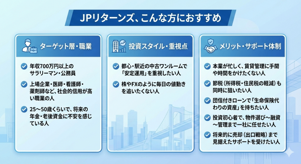 JPリターンズ、こんな方におすすめ