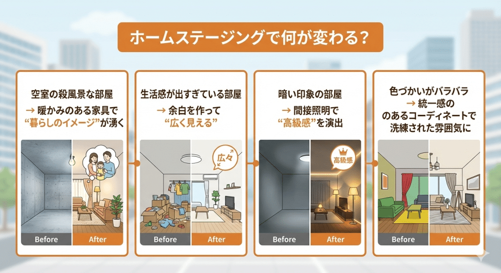 ホームステージングで何が変わる?