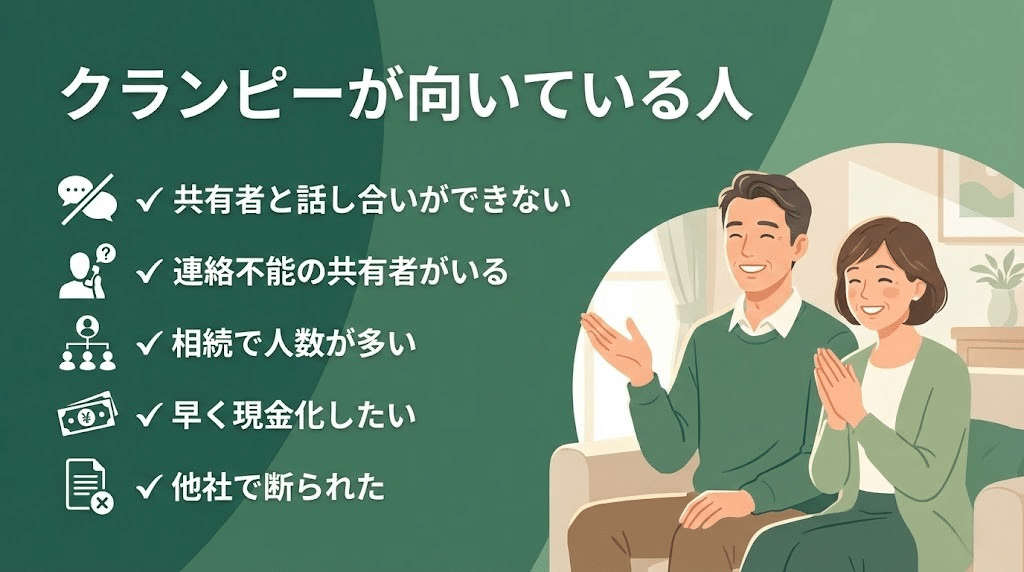 共有持分専門買取が向いている人チェックリスト