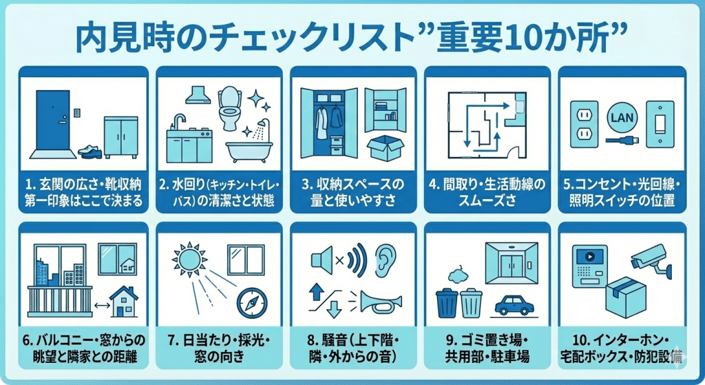 内見時のチェックリスト”重要10か所”