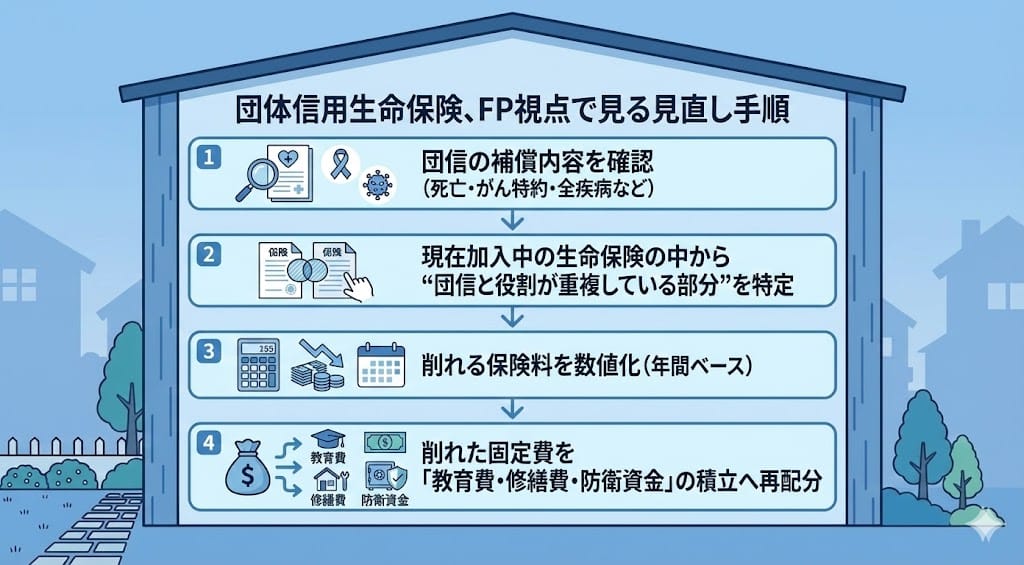 団体信用生命保険、FP視点で見る見直し手順