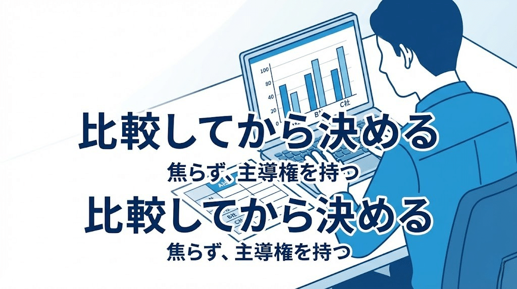 不動産一括査定を比較して検討するイメージ