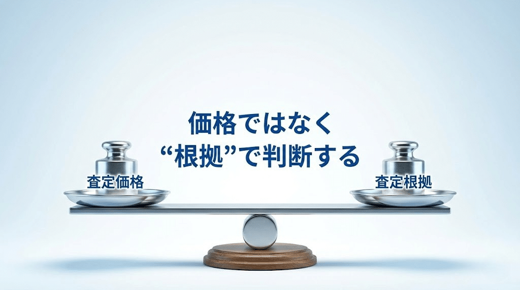 不動産査定を根拠で判断するイメージ