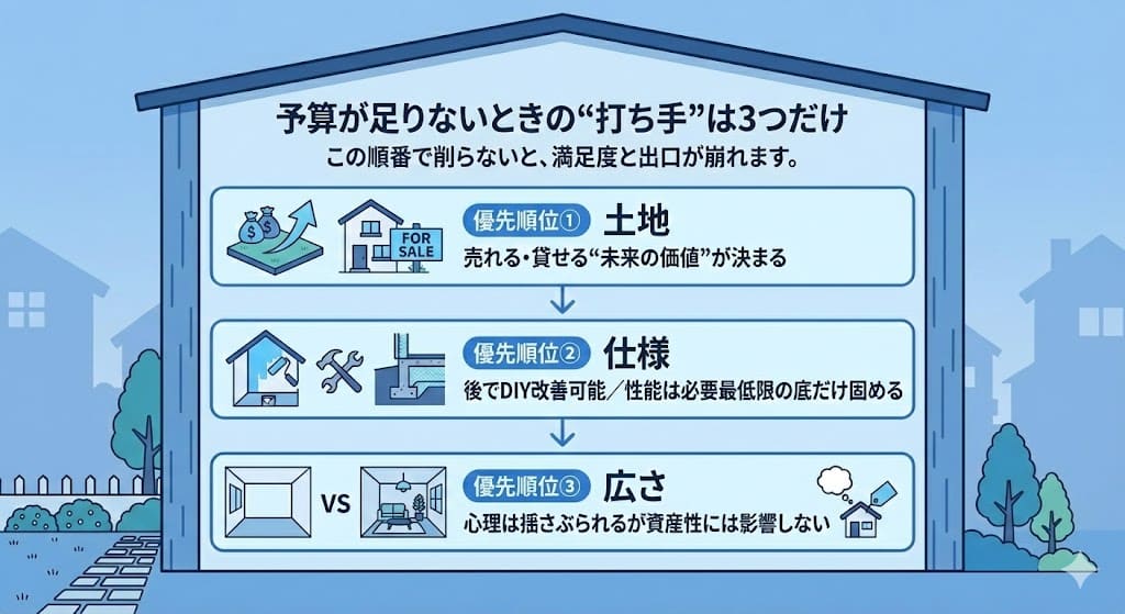 注文住宅。予算が足りないときの3つの打ち手